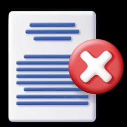 Icono de documento sin examen